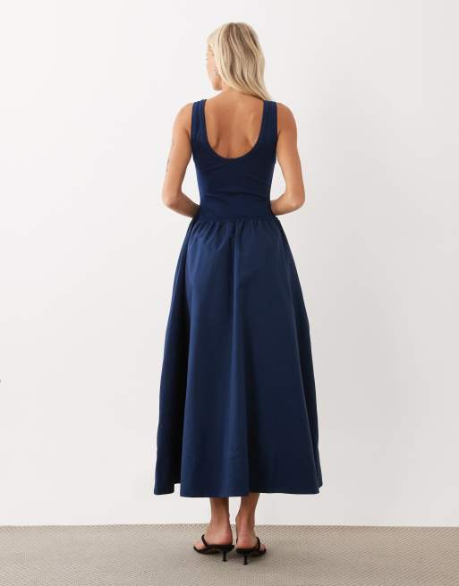 Polo Ralph Lauren maxikjole i navy blue, 4 af 4