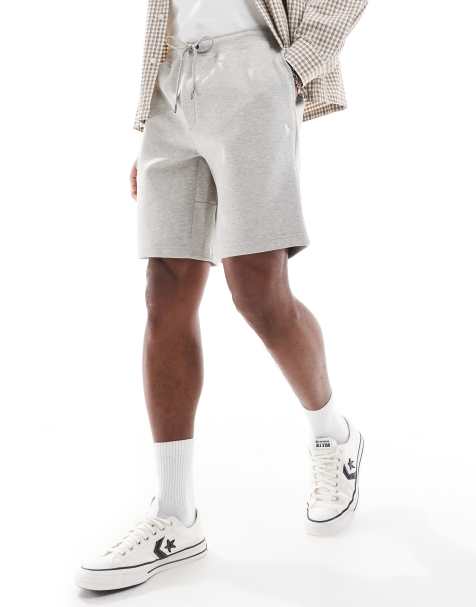 Polo Ralph Lauren - Meleret beige tech-shorts med logoikon i dobbeltstrikket sweatshirt-stof - view 1