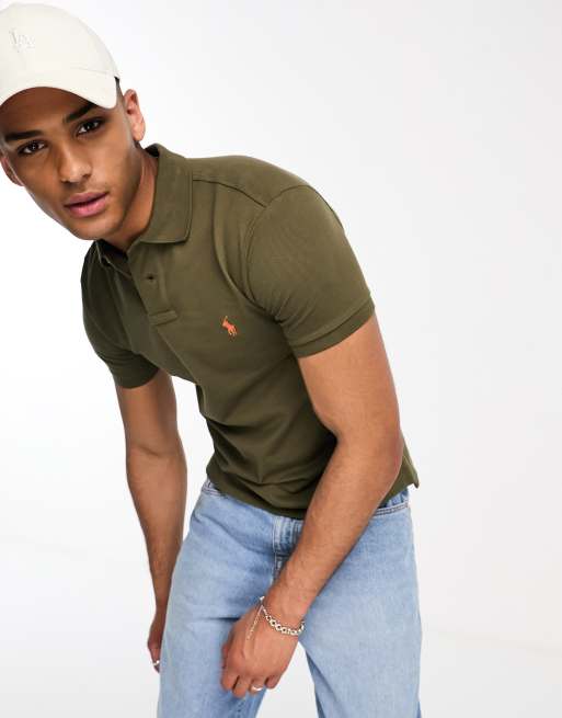 Polo Ralph Lauren - Mellemgrøn Slim Fit-polo med logoikon i piqué