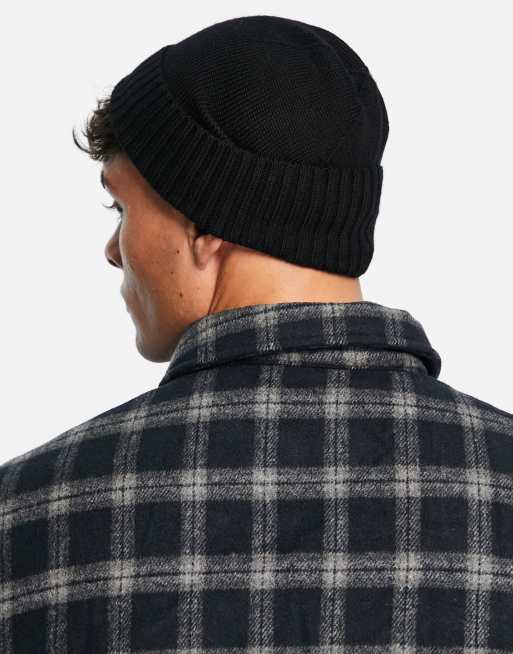 Polo Ralph Lauren Merinowollen muts in zwart met goudkleurig