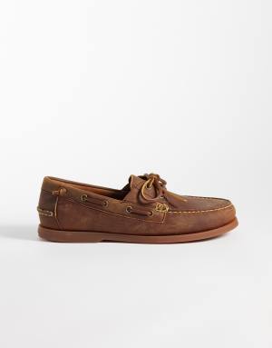 Polo Ralph Lauren Merton boat loafers in brown