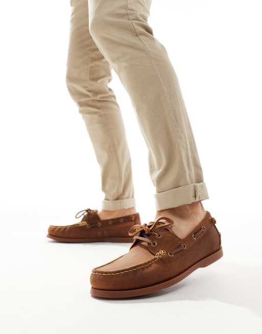 Polo Ralph Lauren merton boat shoe in brown, 2 of 4