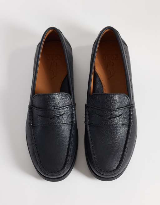 Polo Ralph Lauren Merton loafers i sort pebble-læder, 3 af 4