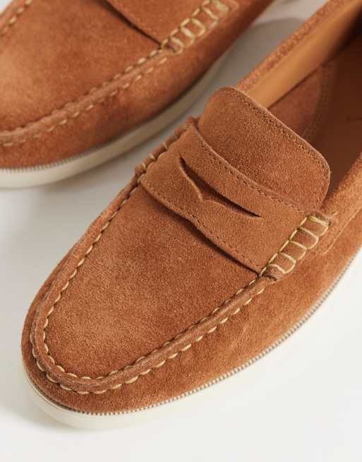 Polo Ralph Lauren Merton mocassins en daim marron moyen, 3 de 4