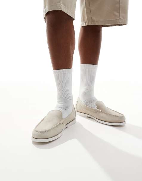 Polo Ralph Lauren - Merton - Suède loafers in beige en stone - view 1