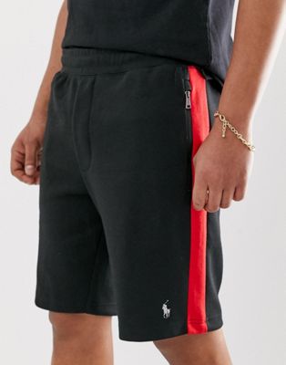 black polo shorts