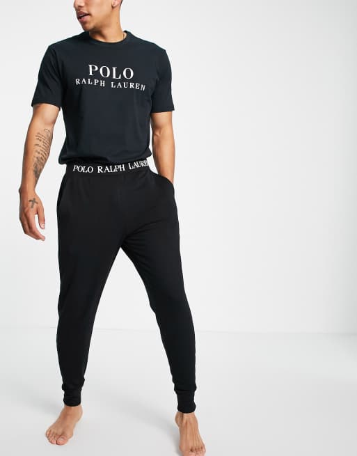 Polo Ralph Lauren mini terry sweatpants in black ASOS