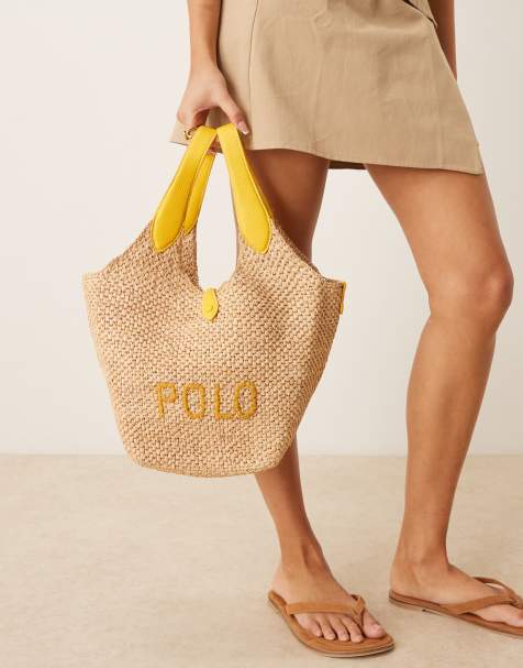 Polo Ralph Lauren - Mini tote tas in ecru en geel - view 1