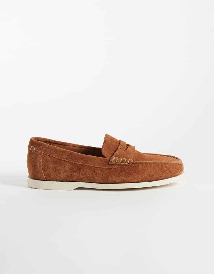 Polo Ralph Lauren mocasines de ante Merton en marrón medio