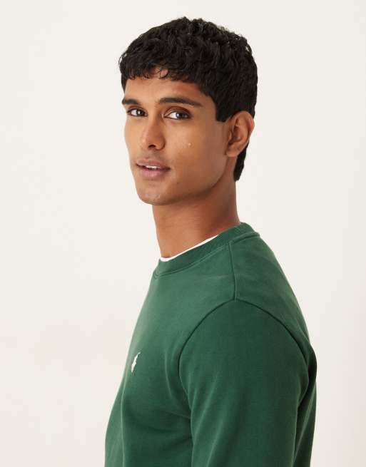 Polo Ralph Lauren – Mörkgrön, dubbelstickad sweatshirt med ikonlogga, 4 av 5