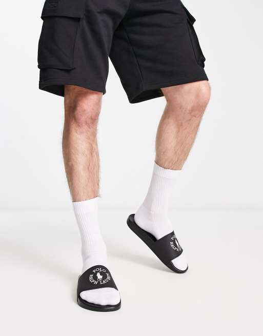 Polo Ralph Lauren - Mules avec logo cercle - Noir, 4 de 4