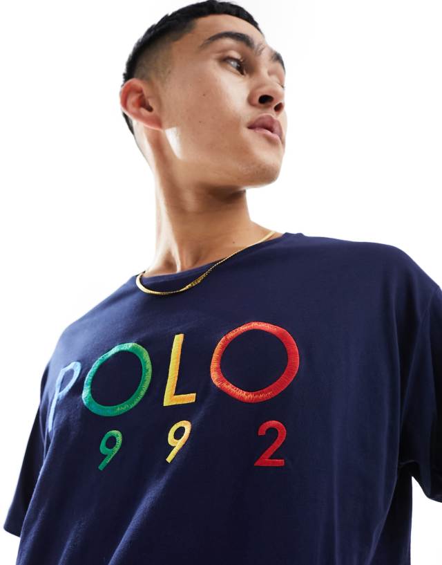Polo Ralph Lauren multi 1992 logo t-shirt big oversized fit in