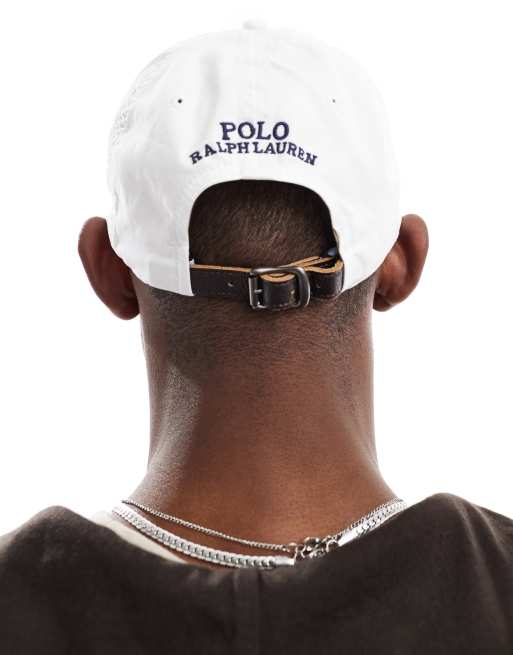 Polo Ralph Lauren multi icon logo stretch twill baseball cap in off white, 2 of 3