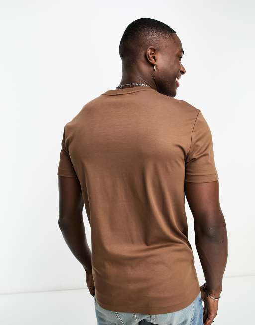 Men's brown hotsell polo t shirt