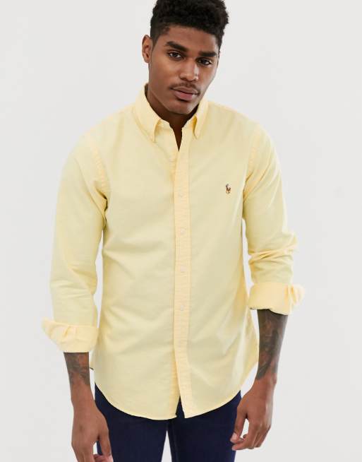 Ralph lauren yellow oxford shirt best sale