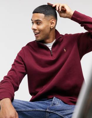 ralph lauren burgundy jumper