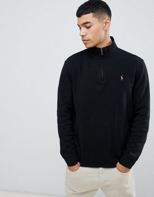 black ralph lauren half zip sweater