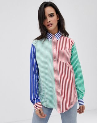 ralph lauren multi stripe shirt