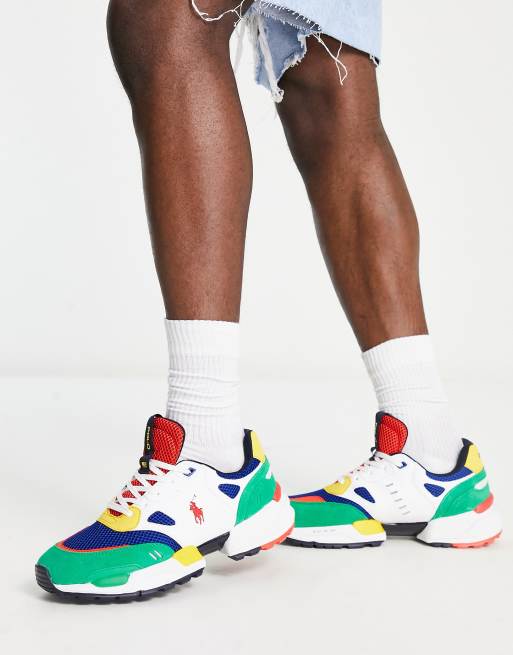 Polo Ralph Lauren - Multifarvede sneakers i læder med ponylogo