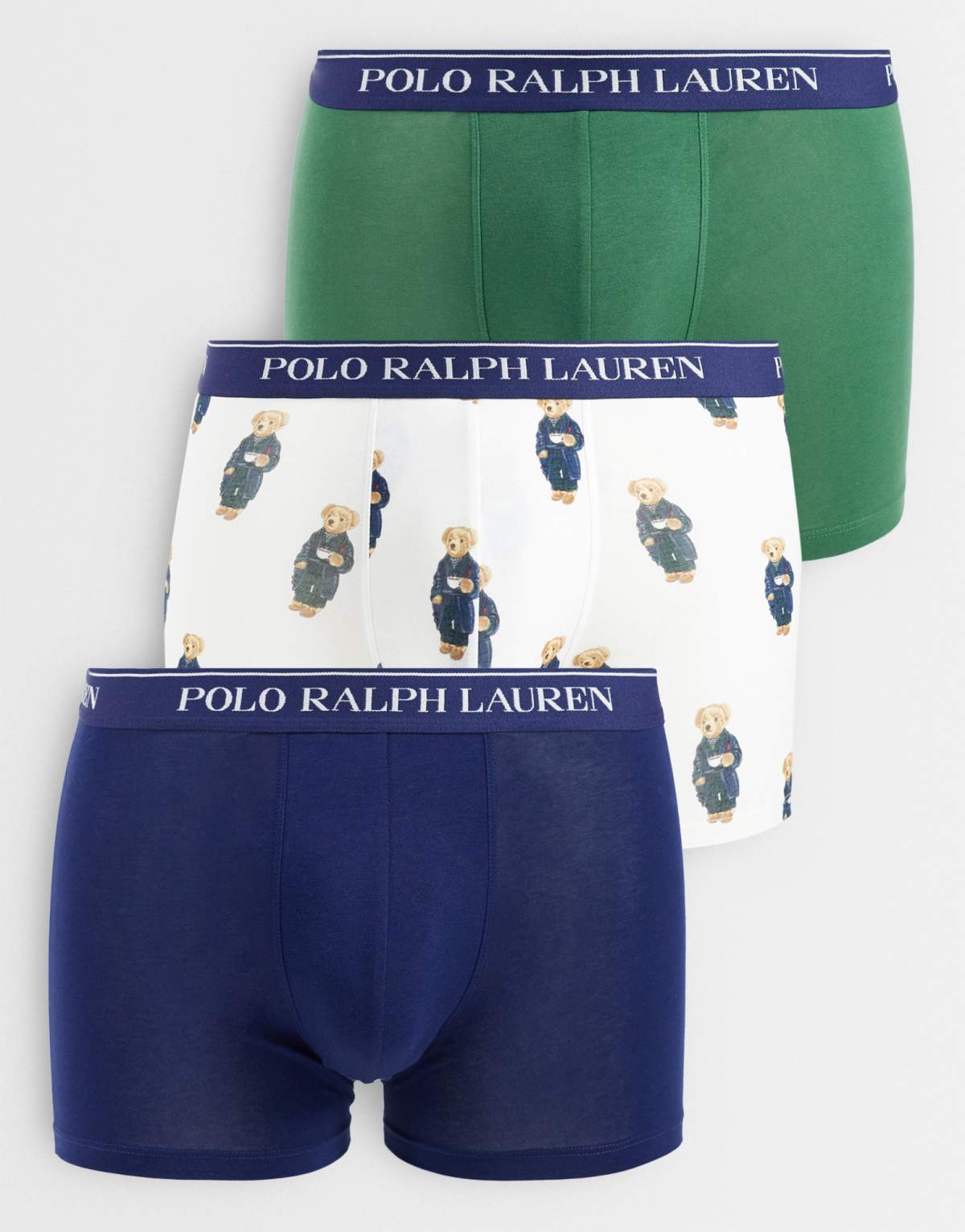 Polo Ralph Lauren multipack de 3 calzoncillos con cinturilla con logotipo en negro, rojo y azul