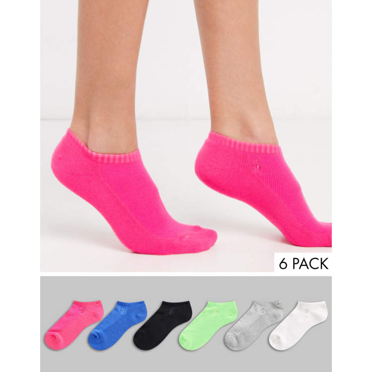 Polo Ralph Lauren neon 6 pack low socks ASOS