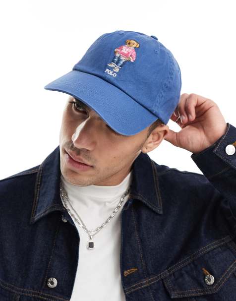 Polo Ralph Lauren – Niebieska baseballowa czapka z daszkiem i logo z misiem - view 1