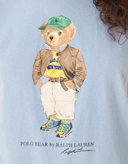 Polo Ralph Lauren – Niebieski T-shirt z misiem, 3 z 4