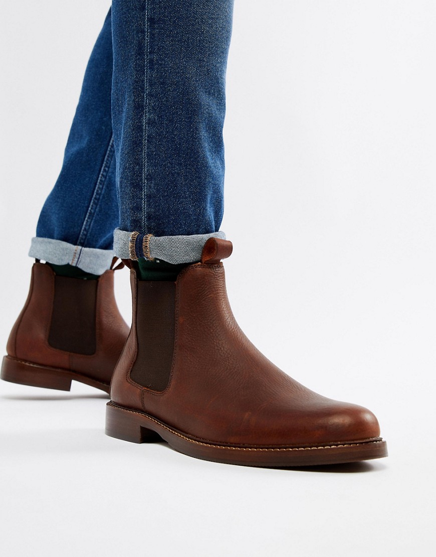 Polo Ralph Lauren normanton leather chelsea boots in brown