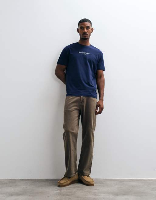 Polo Ralph Lauren NY script print t-shirt in navy, 2 of 5