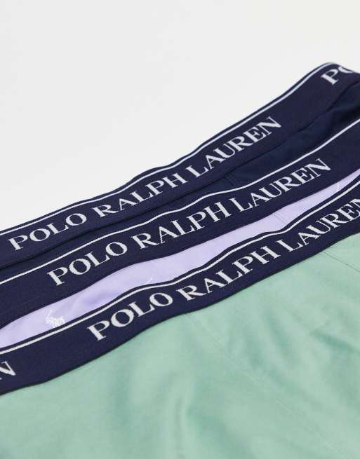 Polo Ralph Lauren – Olikfärgade trunks med logga på midjebandet, 3-pack, 2 av 3