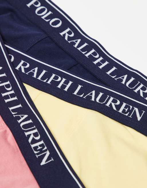 Polo Ralph Lauren – Olikfärgade trunks med logga på midjebandet, 3-pack, 2 av 3
