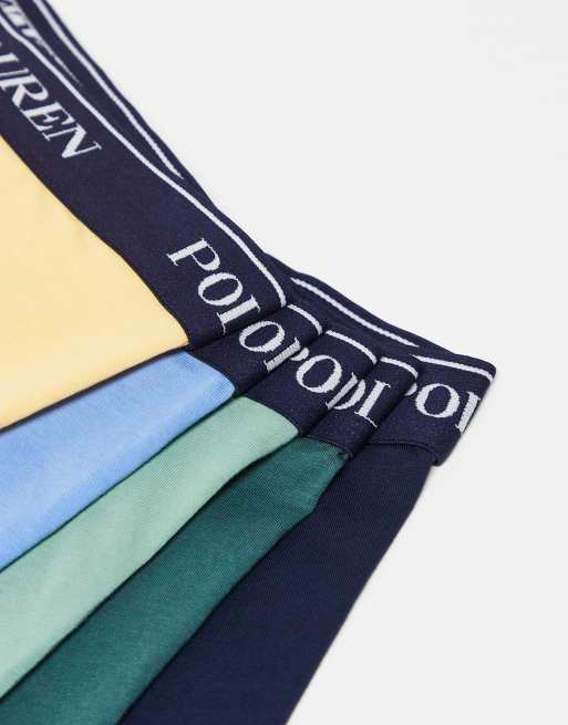 Polo Ralph Lauren – Olikfärgade trunks med logga på midjebandet, 5-pack, 2 av 3