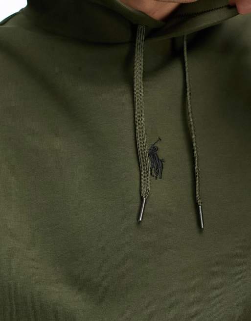 Polo Ralph Lauren - Olivengrøn hættetrøje med centralt ikonlogo, 4 af 4
