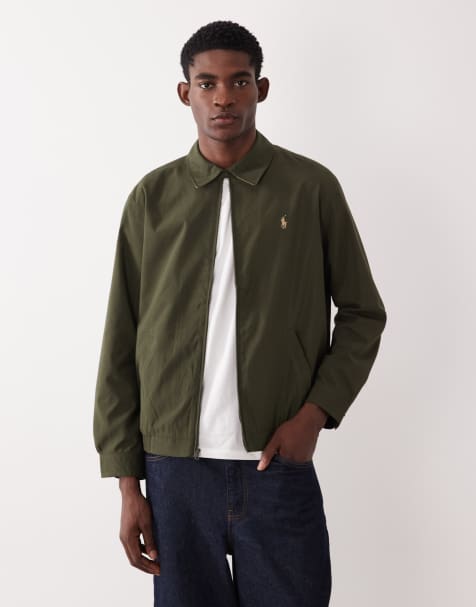 Polo Ralph Lauren – Oliwkowa kurtka wiatrówka zapinana na zamek z logo Icon - view 1
