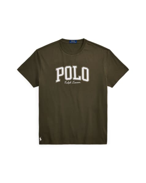 Polo Ralph Lauren collegiate script logo t-shirt in olive green