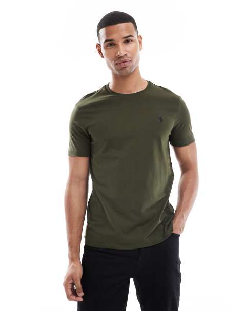 Polo Ralph Lauren – Oliwkowy T-shirt z logo - view 1