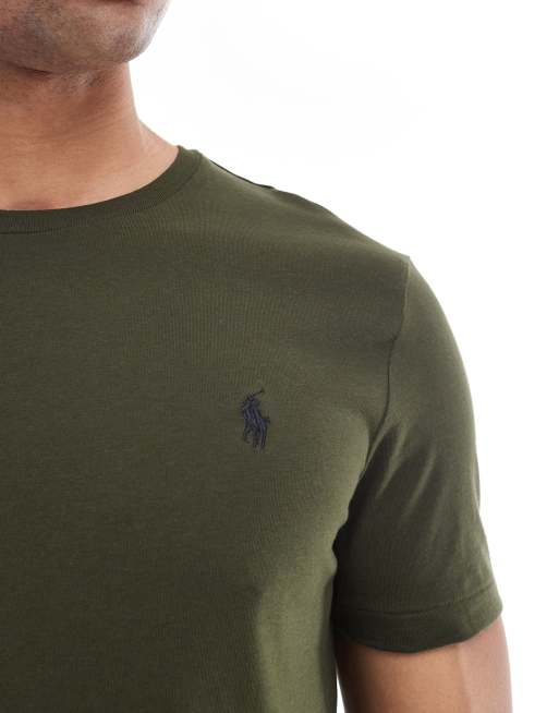 Polo Ralph Lauren – Oliwkowy T-shirt z logo, 5 z 5