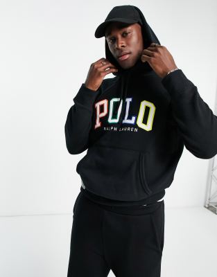 Polo Ralph Lauren ombre logo fleece hoodie in black - ASOS Price Checker