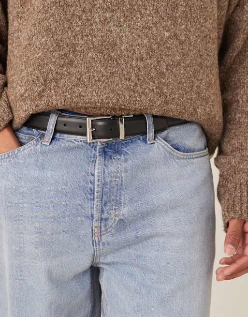 Polo Ralph Lauren - Omkeerbare leren riem in zwart en bruin