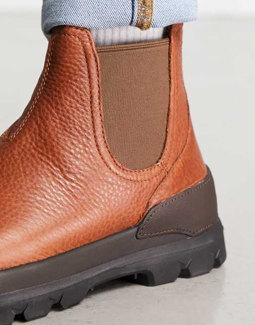 Polo Ralph Lauren oslo chunky chelsea boot in brown | ASOS