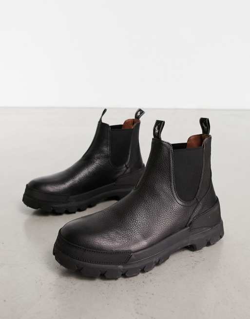 Polo Ralph Lauren – Oslo – Svarta, grova chealseaboots, 3 av 4
