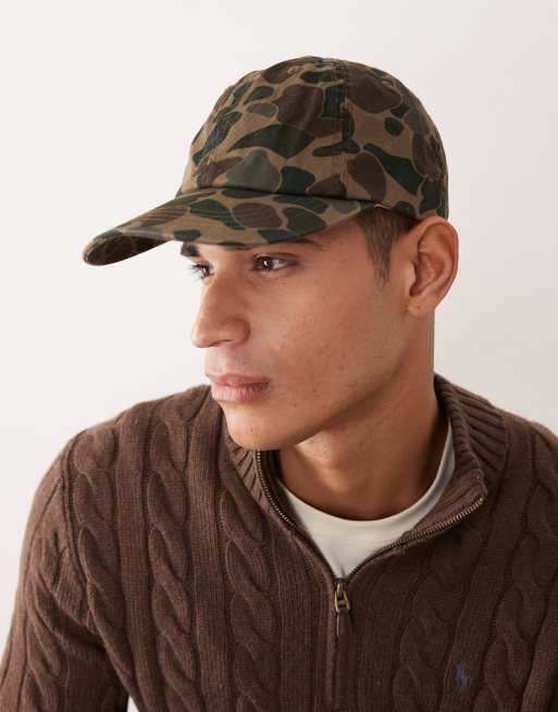 Polo Ralph Lauren - Outdoorsman - Baseballpet van keperstof met icoonlogo en camouflageprint in donkergroen