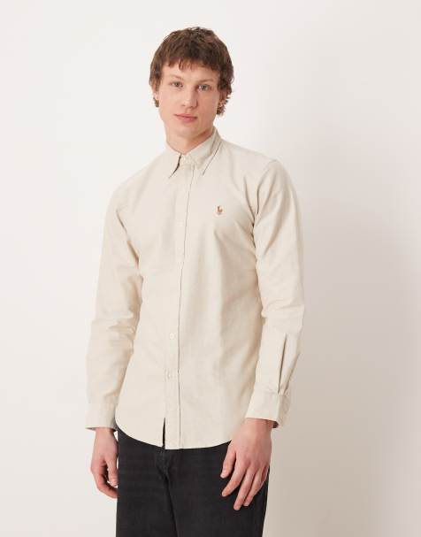 Polo Ralph Lauren - Overhemd met lange mouwen en icoonlogo in beige - view 1