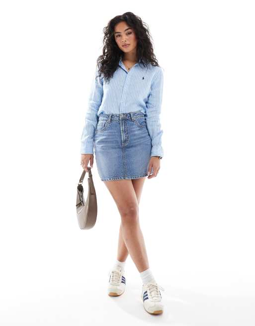 Polo Ralph Lauren - Overhemd met logo in blauw, 4 van 4