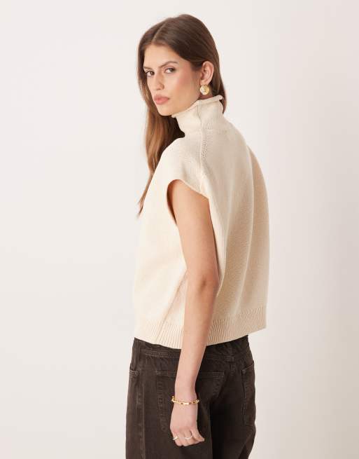 Polo Ralph Lauren - Oversized gebreid hemdje van linnenmix in crème, 2 van 4