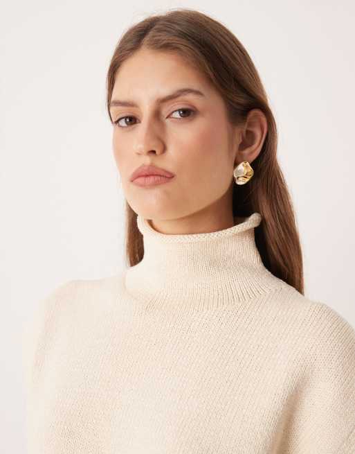 Polo Ralph Lauren - Oversized gebreid hemdje van linnenmix in crème, 3 van 4