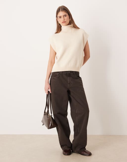 Polo Ralph Lauren - Oversized gebreid hemdje van linnenmix in crème, 4 van 4
