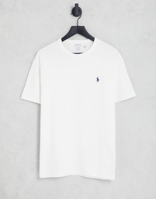 Polo Ralph Lauren oversized heavyweight t-shirt in white with pony logo ...