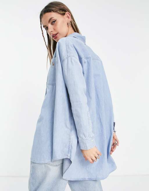 Oversized denim shirt in blue - Polo Ralph Lauren