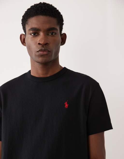 Polo Ralph Lauren - Oversized og kraftig sort T-shirt med ikonlogo, 5 af 5